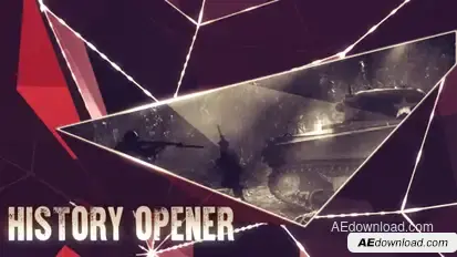 The military slideshow Video Displays template preview