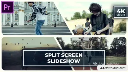 The Multiscreen Opener | Split Screen Gallery | Dynamic Intro MOGRT for Premier Pro Premiere Pro template preview