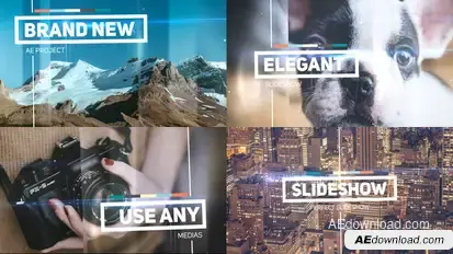 The Slideshow Video Displays template preview