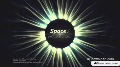 The SpaceV Titles Video Displays template preview