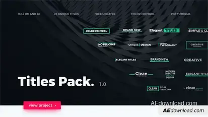 The Titles Video Displays template preview