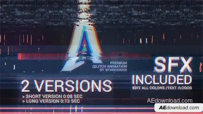 The Ultimate Glitch Logo Intro V2 | Fatal Error Video Displays template preview