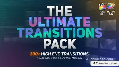 The Ultimate Transitions Pack - Final Cut Pro X & Apple Motion Video Displays template preview