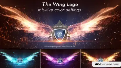 The Wing Logo Video Displays template preview