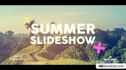 This is Summer Slideshow Video Displays template preview