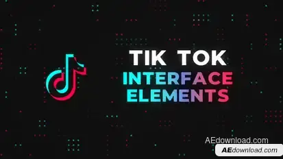 Tik Tok Interface Elements Video Displays template preview