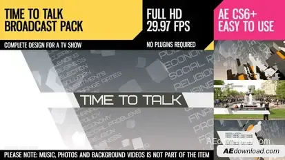 Time to talk (Broadcast Pack) Video Displays template preview