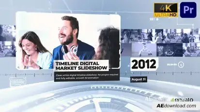 Timeline Digital Market Slideshow 4k - Premiere Pro Premiere Pro template preview