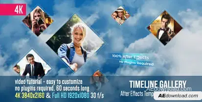 Timeline Gallery Video Displays template preview