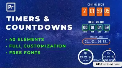 Timers Pack for Premiere Pro Premiere Pro template preview