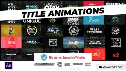 Title Animations Video Displays template preview