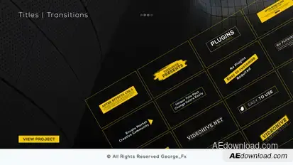 Titles & Transitions Video Displays template preview