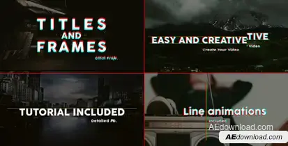 Titles And Frames Glitch Video Displays template preview