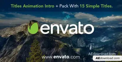 Titles Animation Intro and Pack With 15 Simple Titles Video Displays template preview