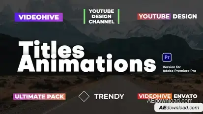 Titles Animations Premiere Pro template preview