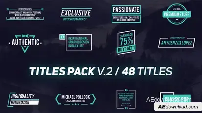 Titles Pack V.2 Video Displays template preview
