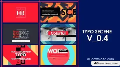 Titles Typography 4 Premiere Pro template preview