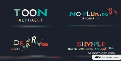 Toon Alphabet Video Displays template preview