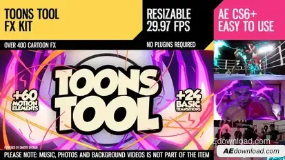 ToonsTool (FX Kit) Video Displays template preview