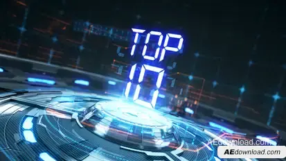 Top 10 Countdown Transitions Video Displays template preview