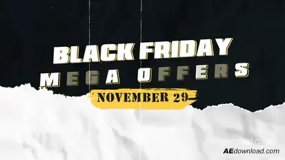 Torn Paper Black Friday Premiere Pro template preview