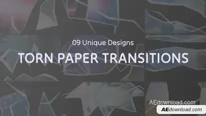 Torn Paper Cut Transitions MOGRT Premiere Pro template preview