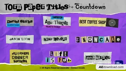 Torn Paper Titles For Premiere Pro Premiere Pro template preview