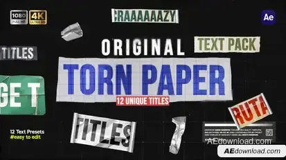 Torn Paper Titles Titles template preview