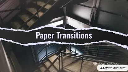 Torn Paper Transitions Premiere Pro template preview