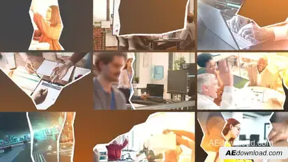 Torn Paper Transitions MOGRT Premiere Pro template preview