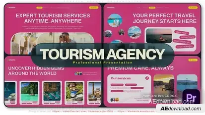 Tourism Agency Presentation Premiere Pro template preview