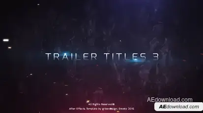 Trailer Titles 3 Video Displays template preview