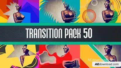 Transition pack 50 Video Displays template preview