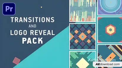 Transitions and Logo Reveal Pack Premiere Pro template preview