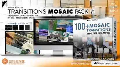 Transitions Mosiac Pack - Toolkit Video Displays template preview