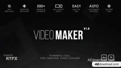 Transitions, Titles and Openers Video Displays template preview