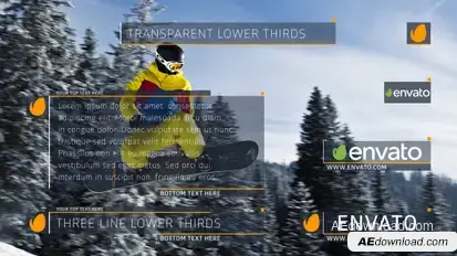 Transparent Lower Thirds Video Displays template preview