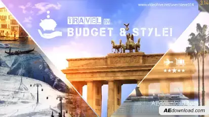 Travel Agency TV Commercial Video Displays template preview