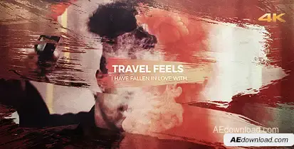 Travel Feels - Brush Slideshow Video Displays template preview