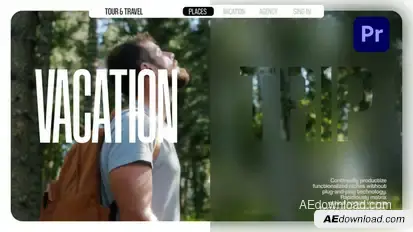 Travel Story & Agency Promo Opener Premiere Pro template preview
