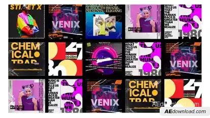 Trend music visualizer post instagram Video Displays template preview