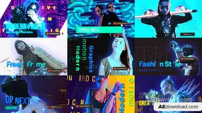Trendy Freeze Frame 04 Premiere Pro template preview