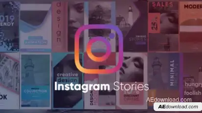 Trendy Instagram Stories Pack Video Displays template preview