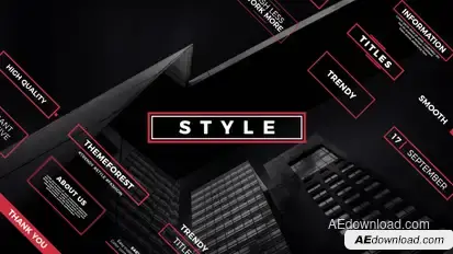 Trendy Titles Video Displays template preview