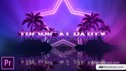 Tropical Island Party Opener - Premiere Pro Premiere Pro template preview