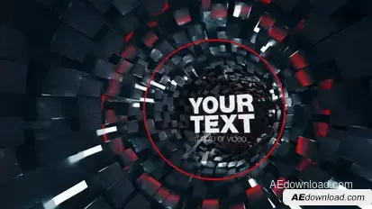 Tunnel Logo Opener Video Displays template preview