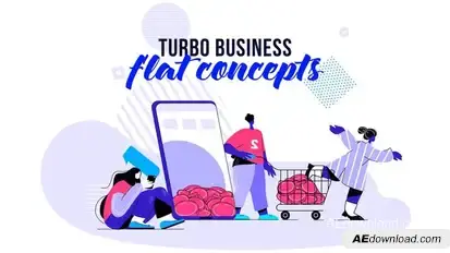 Turbo Business - Flat Concept Video Displays template preview