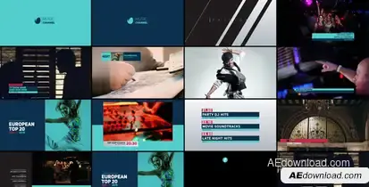 TV Channel Rebrand Video Displays template preview