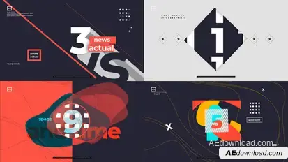 Tv News Countdown Video Displays template preview