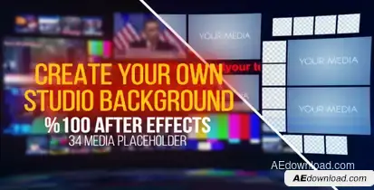 TV Studio Background Video Displays template preview